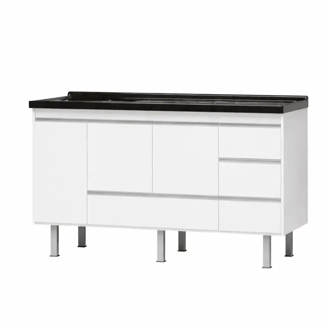 GABINETE DE COZINHA FERRARA 1,74 BRANCO/BRANCO PRIMATTO