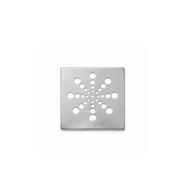 Grelha Quadrada Inox Cromada sem fecho 10cm Estilmax