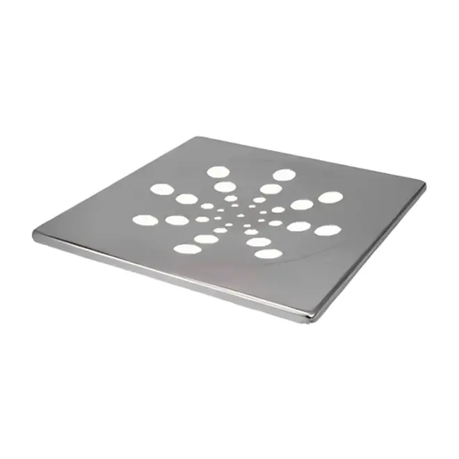 Grelha Quadrada Inox Cromada sem fecho 15cm Estilmax