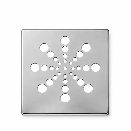 Grelha Quadrada Inox Cromada sem fecho 15cm Estilmax