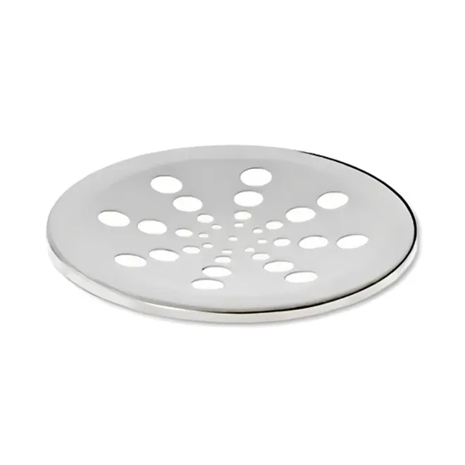 Grelha Redonda Inox Cromada sem fecho 15cm Estilmax