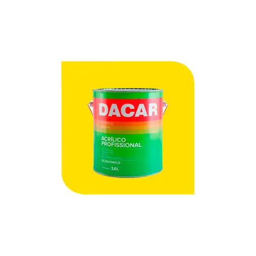 Tinta Acrílica Profissional 3,6L Amarelo Ouro Dacar