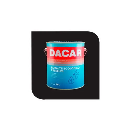 Esmalte Ecológico Brilhante Preto 3,6L Dacar