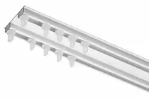 TRILHO SUIÇO DUPLO 4M BRANCO ALUMIFENIX