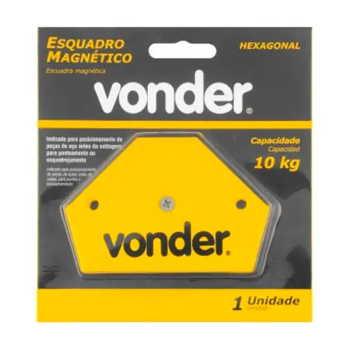 ESQUADRO MAGNETICO HEXAGONAL 10KG VONDER