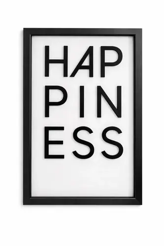 QUADRO DECOR 28X40 FRASES HAPPINNESS SINAL