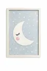 QUADRO DECOR 28X40 INFANTIL LUA AZUL SINAL