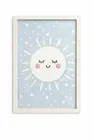 QUADRO DECOR 28X40 INFANTIL SOL AZUL SINAL