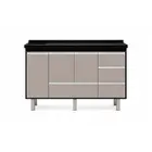 Gabinete de Cozinha Ferrara 1,14 Preto/Ouro Primatto