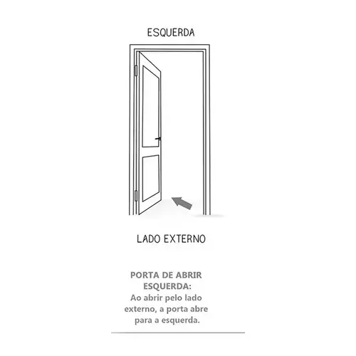 Porta de Pinus Diagonal Travada B11 210x82cm Esquerda Sidney