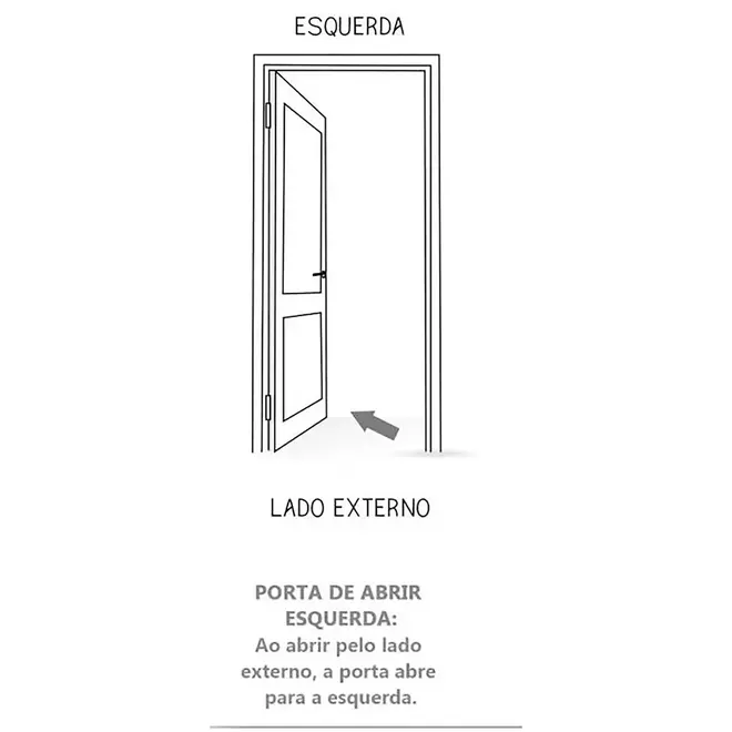 Porta de Madeira Torneada Cedro 10 82cm Esquerda B-11 Sidney