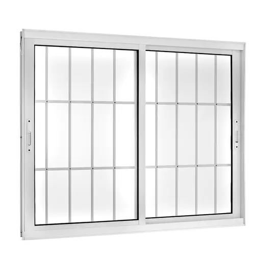 Janela de Correr 2 Folhas Exuberance Com Grade Branca 100X120  Proex