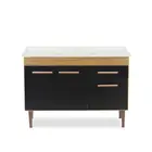GABINETE DE COZINHA VALEN 1,44M FREIJO/ PRETO CORSO