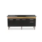 GABINETE DE COZINHA VALEN 1,74M FREIJO/ PRETO CORSO