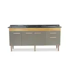 GABINETE DE COZINHA VALEN 1,74M FREIJO/ CINZA CORSO