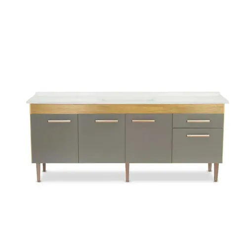 GABINETE DE COZINHA VALEN 1,94M FREIJO/ CINZA CORSO