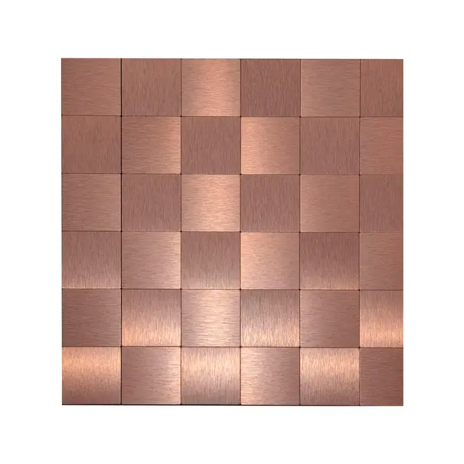 Pastinha Adesiva 30x30 Metal Alumínio Cobre AL1001 Glass