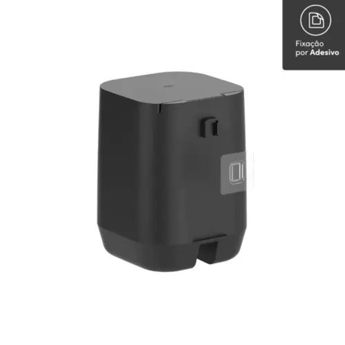 LIXEIRA PISO/PAREDE 6L PRETO AURA OU
