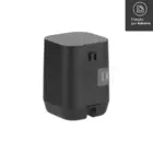 LIXEIRA PISO/PAREDE 6L PRETO AURA OU