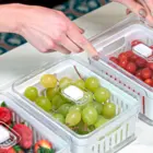 ORGANIZADOR DE GELADEIRA COM CESTO 2,2L 450 NATURAL CLEAR FRESH OU
