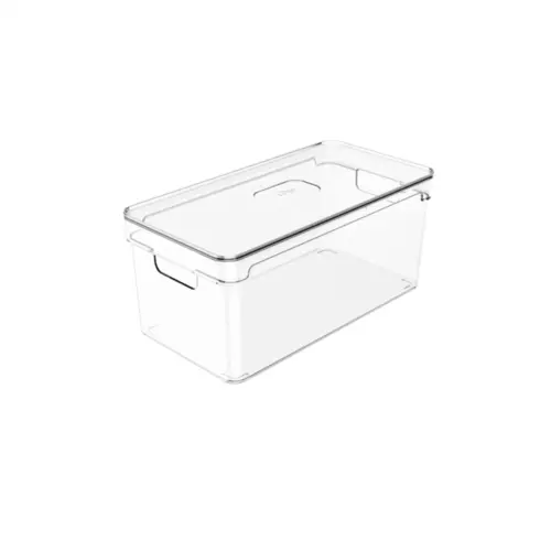 ORGANIZADOR DE ARMARIOS COM TAMPA 5L NATURAL CLEAR OU