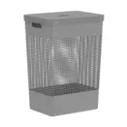 CESTO DE ROUPA C/ TAMPA 49L 450 CHUMBO GRID OU