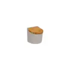 SALEIRO BEGE TAMPA DE BAMBU LUME OU