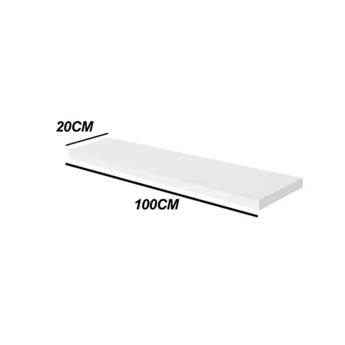 Prateleira em MDP Com Suporte 20x100cm Branco Multivisao