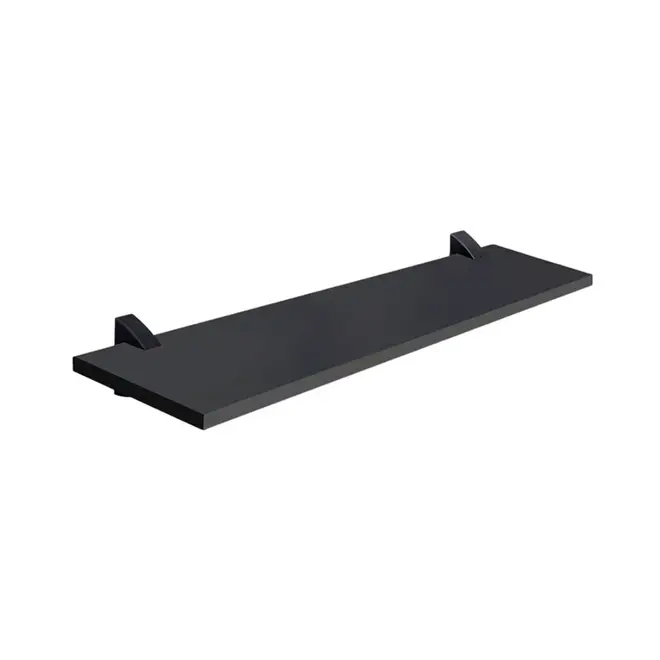 Prateleira em MDP Com Suporte 20x60cm Preta Multivisao