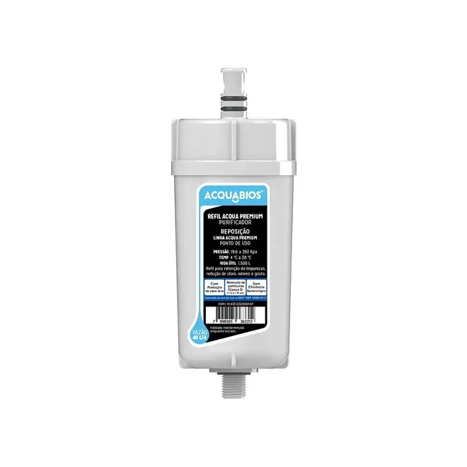 REFIL ACQUA PARA TORNEIRA COM FILTRO PREMIUM ACQUABIOS