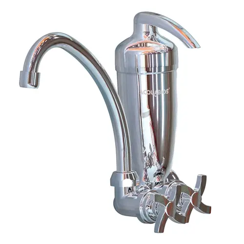 TORNEIRA BICA MOVEL NEW PAREDE COM FILTRO CROMADA ACQUABIOS