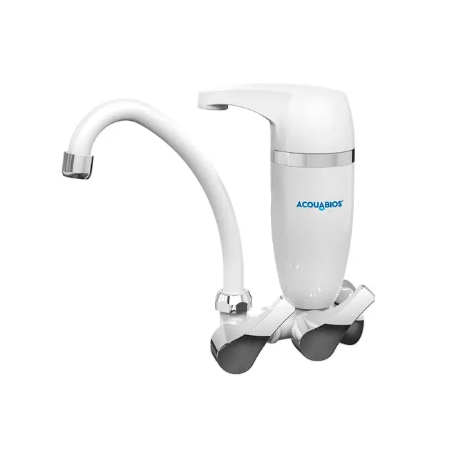 TORNEIRA COZINHA PREMIUM BICA MOVEL COM FILTRO BRANCA/CROMADA ACQUABIOS