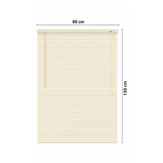 Persiana Off PVC 25mm Bege 80x130 Evolux