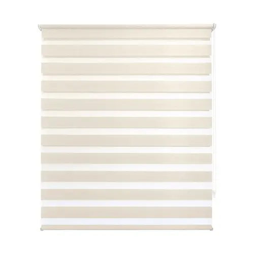 Persiana Zebra Bege Linho Dupla Rolo 160x160cm Evolux