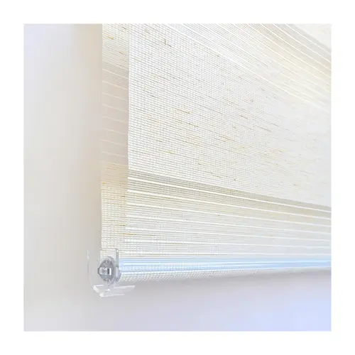 Persiana Zebra Bege Linho Dupla Rolo 140x160cm Evolux