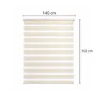 Persiana Zebra Bege Linho Dupla Rolo 140x160cm Evolux