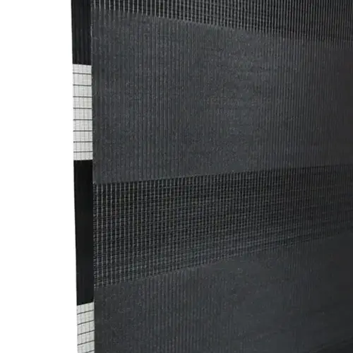 Persiana Zebra Preta Linho Dupla Rolo 140x160cm Evolux