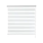 Persiana Zebra Branca Linho Dupla Rolo 160x160cm Evolux