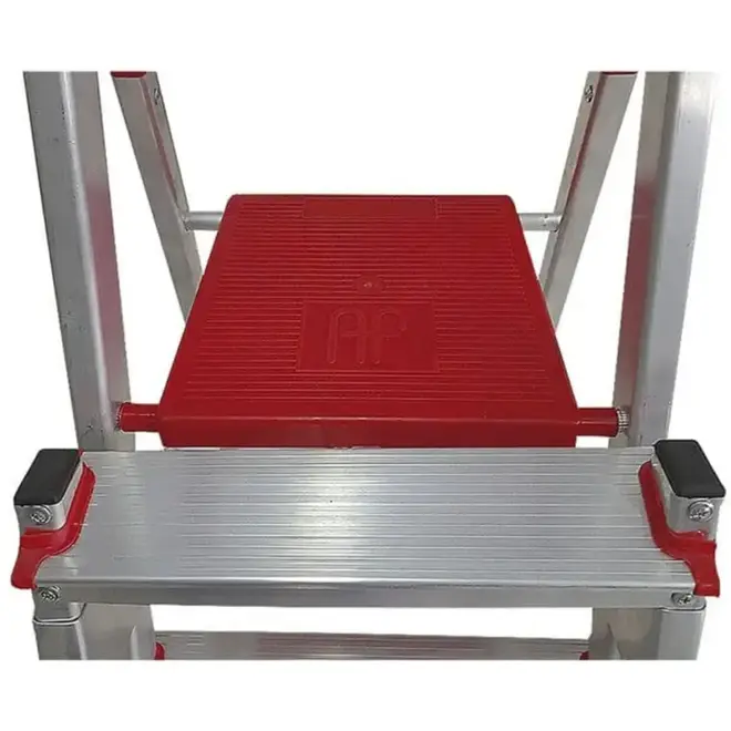 Escada de Aluminio com 05 Degraus Duplos Pratica com Reforço e Trava ArtFactory