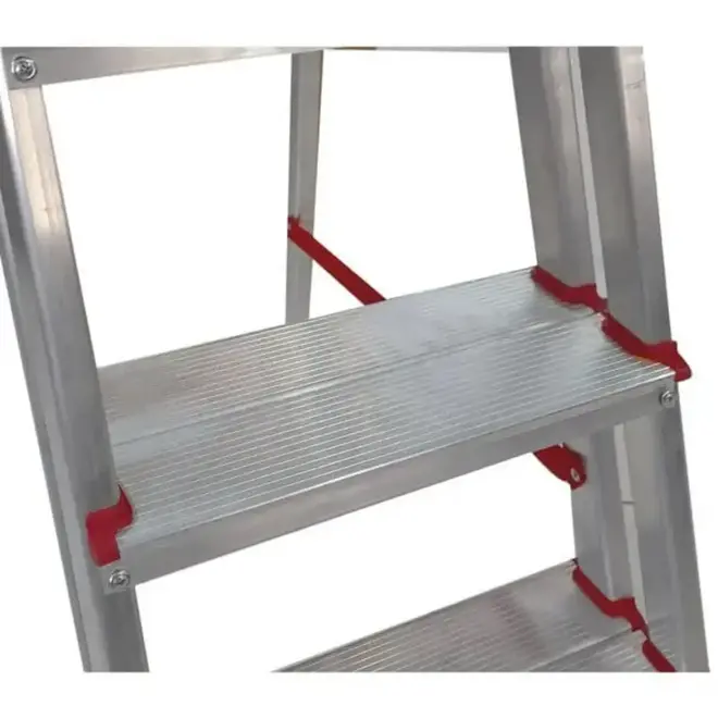 Escada de Aluminio com 05 Degraus Duplos Pratica com Reforço e Trava ArtFactory