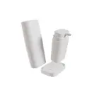 Kit Acessórios Para Bancada de Banheiro 3 Peça Branco Astra