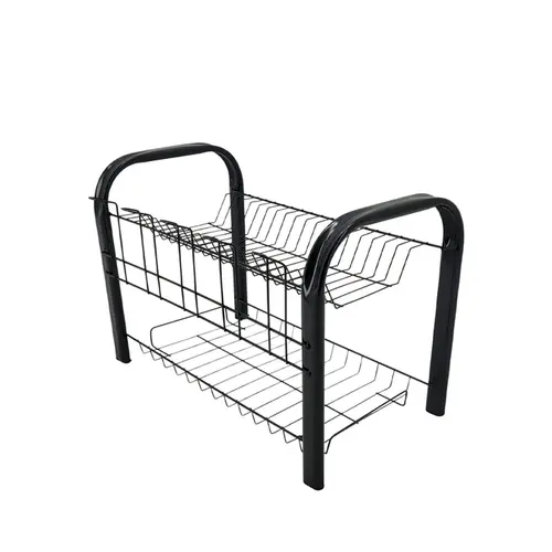 Escorredor Louça Premium 18 Pratos Preto Utilaço