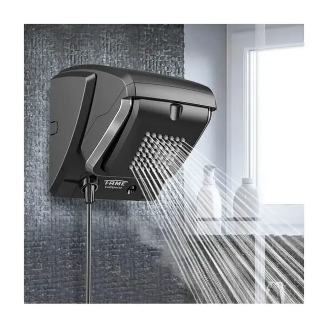 Chuveiro Ducha Compacta Eletrônica Preto 220V 6.500W Fame