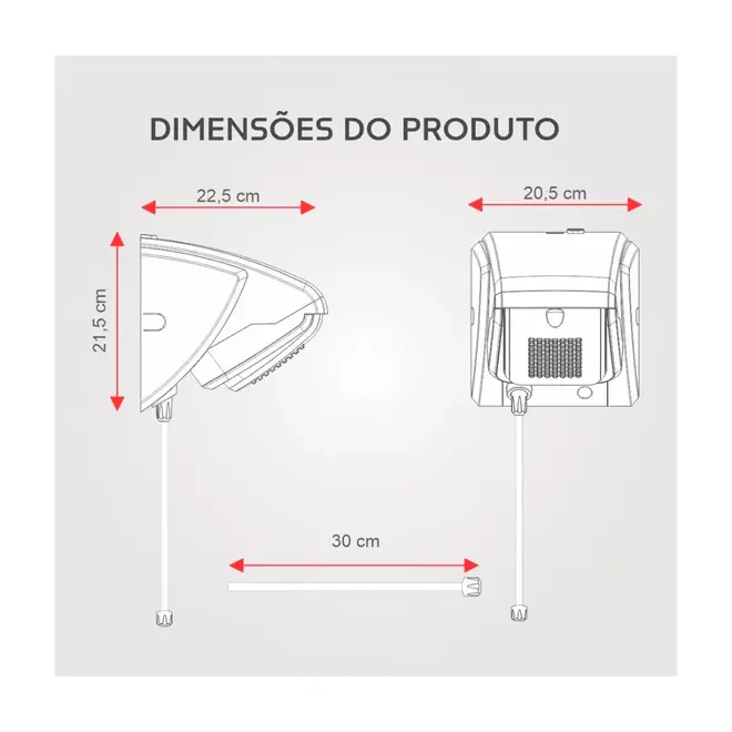 Chuveiro Ducha Compacta Eletrônica Branco 220V 7.800W Fame