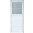 Porta Postigo Lambril Premium Alumínio Branca 210X80 ESQ Lux