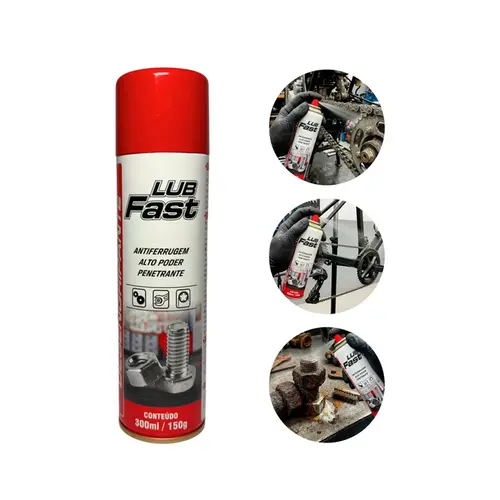 Desengripante Antiferrugem Spray Lub Fast 300ml/150g Mundial Prime