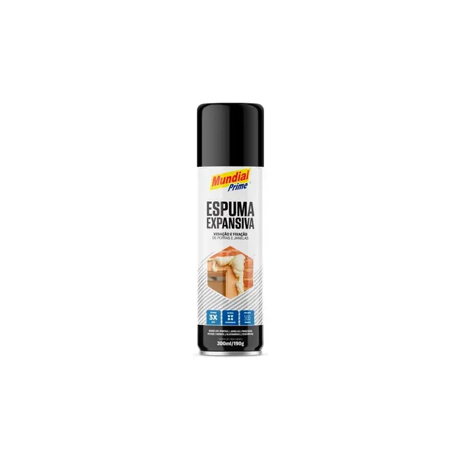 Espuma Expansiva de Poliuretano 300ml 190g Mundial Prime
