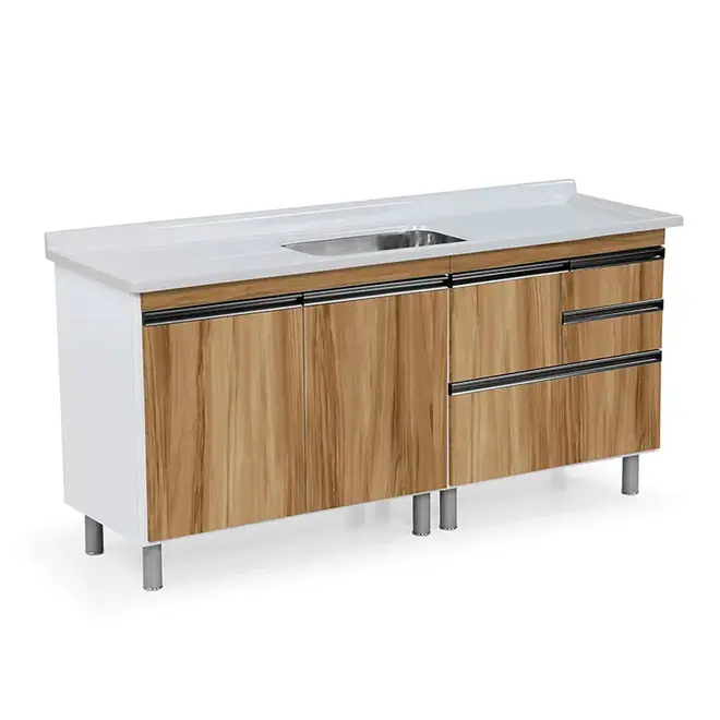 Gabinete de Cozinha Coliseu 174Cm Nogal AJR