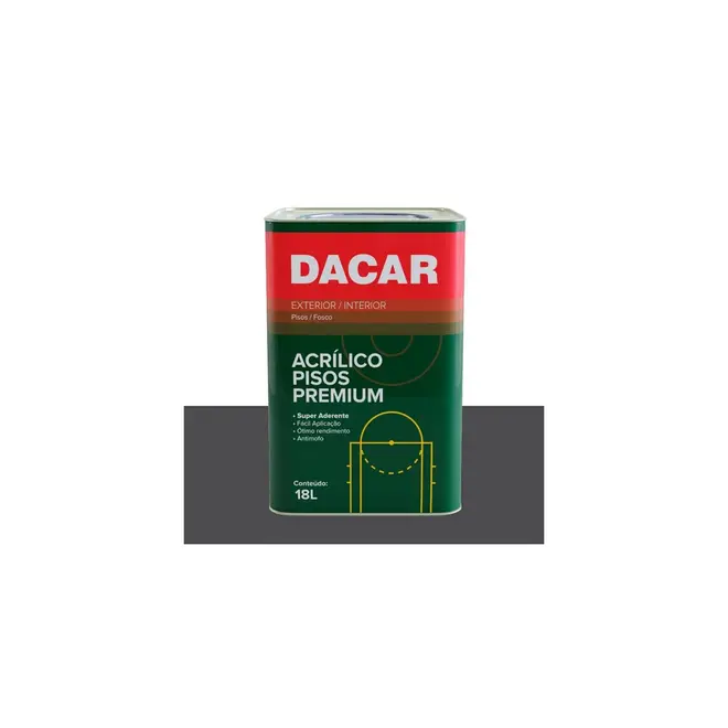 Tinta Piso Fosco 18L Cinza Chumbo Dacar