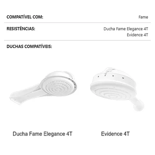 Resistência para Fame Elegance / Evidence 4T 6800W 220V Pratimix